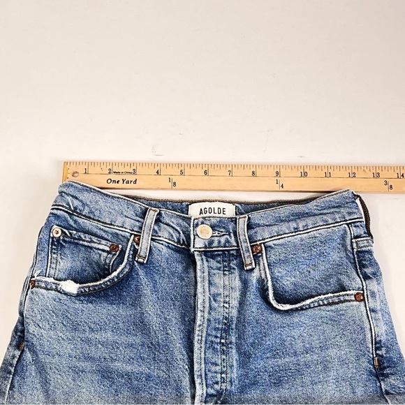 High Rise Button Fly Distressed Straight Jeans - Picture 9 of 16